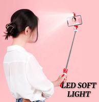 Mobiele Telefoon Draagbare 360 Graden Functie Slimme 360 Rotatie Flexibele Selfiestick Met Vullicht