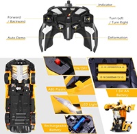KK Best Robot transformasi mobil, kendaraan Remote Control deformasi 36CM 14 inci, termasuk kabel USB hadiah Natal terbaik