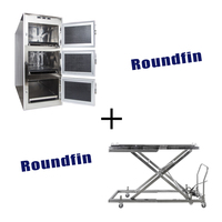Refrigerador para Cadáveres ROUNDFIN RD-3 con Capacidad para 3 Cuerpos, Acero Inoxidable 304, para Laboratorio Forense y Universidad Médica