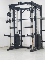Meilleures ventes : Cage de squat multifonctionnelle professionnelle avec Smith Machine et Crossover à câbles, pour salle de sport à domicile, usage intérieur unisexe