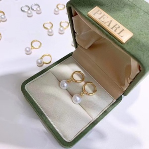 Серьги-гвоздики из серебра S925 с жемчугом, без никеля, гипоаллергенные, с круглым безупречным пресноводным жемчугом, золотистые/серебристые, для детей и миниатюрных женщин - Product Image 4