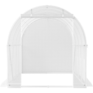 Invernadero de malla de PE blanca con estructura metálica, impermeable y de fácil montaje para cultivo en exteriores. - Product Image 3