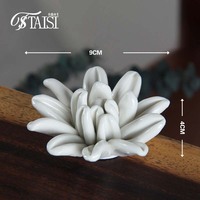 F036 blanc fait à la main fleur en céramique mur art décor à la maison 3D fleur pendentif pour salon mariage toile de fond