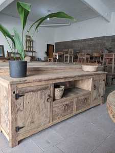 Établi <span class=keywords><strong>en</strong></span> <span class=keywords><strong>bois</strong></span> brun chaud moderne avec 2 portes <span class=keywords><strong>de</strong></span> rangement Chevalet Sawhorse Garage Salle à manger/Salon Table <span class=keywords><strong>de</strong></span> charpentier Tiroir <span class=keywords><strong>de</strong></span> couloir pour la maison - Product Image 3