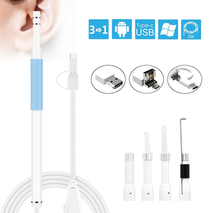 Endoscope auriculaire <span class=keywords><strong>Pro</strong></span> à la maison Enlèvement du cérumen 5.5MM 480P 3 In1 Portée auriculaire Enlever le cérumen à la maison Endoscope auriculaire Ebay - Product Image 2