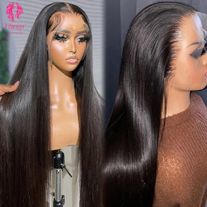 Pelucas de Cabello Humano Brasileño Liso Extremo con Frontal de Encaje HD 13X4 13X6 al por Mayor de Cabello Crudo Vietnamita con Cutícula Alineada - Product Image 1