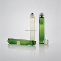 Nouveau design, flacon à bille en PETG semi-transparent de 20 ml avec bouchon à vis pour huile essentielle, soin des yeux, emballage cosmétique, logo personnalisé
