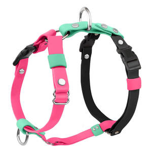 Fournisseur d'équipements pour animaux de compagnie personnalisés, harnais pour chien imperméable, anti-odeur, à libération rapide, en sangle enduite de PVC, personnalisé, deux tons de couleur - Product Image 3