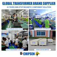 Trafo Frekuensi Tinggi Fasa Tunggal Custom EE25 Ferrite Core PCB Mount Transformer 12v 220v Flyback Stepup Power Transformer