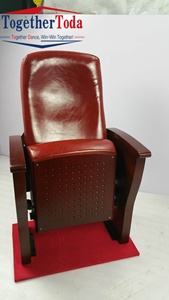 Fauteuils de cinéma classiques en cuir, mobilier de théâtre moderne de luxe, chaises pliantes pour auditorium, église, école, salle - Product Image 3