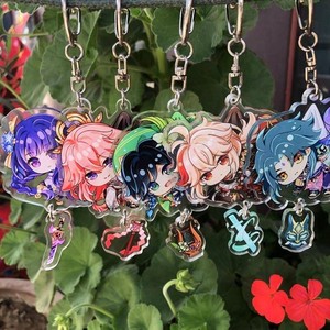 Llavero de Cosplay Kawaii de Dibujos Animados del Juego Genshin Impact 2024, Yae Miko, Wanderer, Tartaglia, Nahida, Kaedehara <span class=keywords><strong>Kazuha</strong></span>, <span class=keywords><strong>Hu</strong></span> <span class=keywords><strong>Tao</strong></span> - Product Image 3
