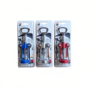 Corkscrew Red Wine Bottle Opener Metal Double Lever 12 Pack - Product Image 2