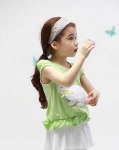 Vêtements pour enfants en gros, t-shirt princesse à manches courtes avec imprimé lapin pour filles, provenant d'un fournisseur chinois - Product Image 5