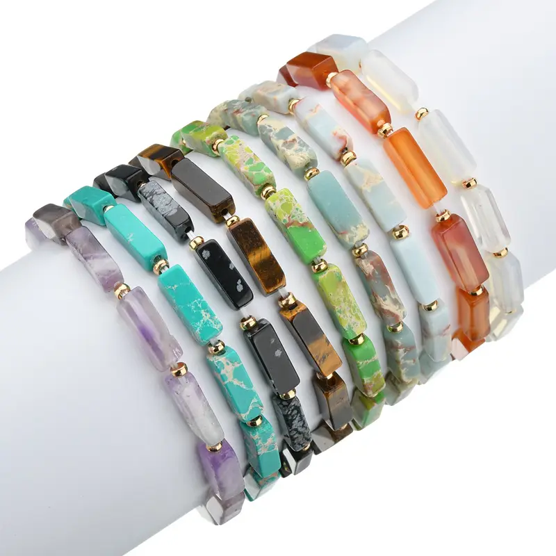 New Design Natural Stone Handmade Stretch Bracelet For Women Men