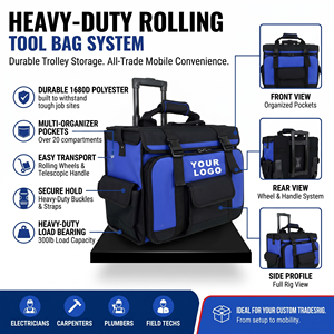 2026 Multifunctional Roller ,Truse Scule Enlarged Heavy Duty Wheels <b>Tool</b> Bag <b>Trolley</b> Bolsa De Herramientas Con Ruedas - Product Image 1