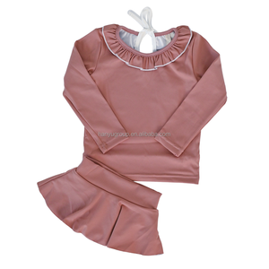 Traje Rashgard sostenible, venta al por mayor, Etiqueta Privada, estilo personalizado, lazo acanalado, traje de baño de una pieza, proveedores de verano, venta al por mayor - Product Image 5