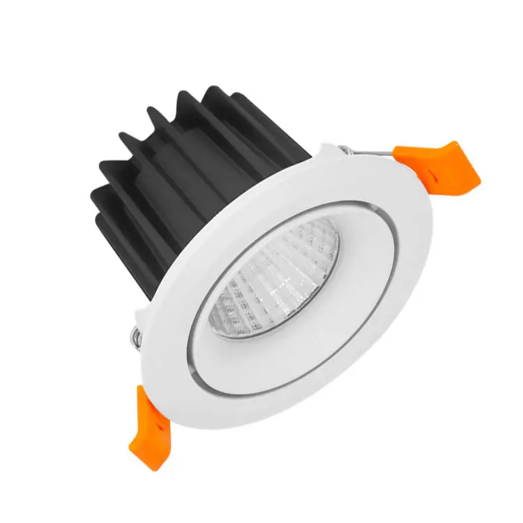 Yüksek kaliteli ticari LED aydınlatma 4 ''960LM 25 derece döner IP44 COB Downlight banyo 4000K