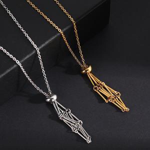 Réglable plus récent en acier inoxydable fil d'or Wrap naturel améthyste Rose Quartz gemme pierre <span class=keywords><strong>macramé</strong></span> collier - Product Image 3