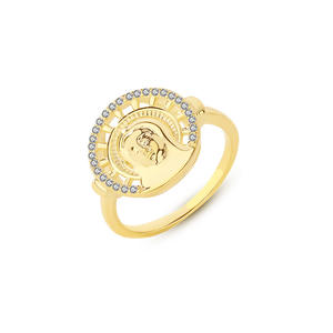 Fine Fashion 4 pièces ensembles <span class=keywords><strong>de</strong></span> bijoux Micro Zircon Relief <span class=keywords><strong>Portrait</strong></span> boucles d'oreilles anneaux collier Bracelet ensembles <span class=keywords><strong>de</strong></span> bijoux pour les femmes - Product Image 5