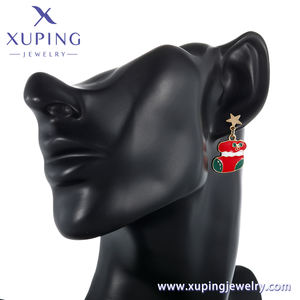 Pendientes de Estrella Navideños <span class=keywords><strong>XUPING</strong></span> <span class=keywords><strong>JEWELRY</strong></span> T000960644, <span class=keywords><strong>Material</strong></span> de Cobre, Chapado en Oro de 14K, Joyería de Moda - Product Image 6