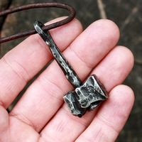 Vintage Viking Thor Marteau Mjolnir Pendentif Collier Homme Nordique Punk Rock Heavy Amulette Alliage Zinc Carbone Noir