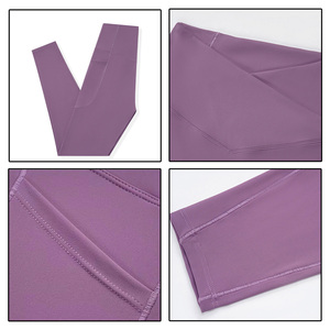 Pantalon de sport personnalisé de haute qualité à taille croisée en V, pantalon de fitness amincissant, legging de yoga taille haute rehausseur de fessiers pour <span class=keywords><strong>femme</strong></span> - Product Image 2