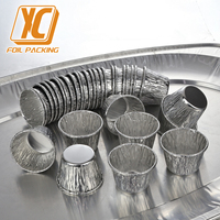 Mini moule à pudding en aluminium cannelé de 2,4 pouces, récipient jetable pour tartelettes aux œufs, fabricant de Foshan