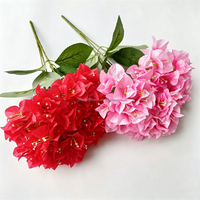 Bouquet de Bougainvilliers Artificiels en Soie Faits Main L-043, 5 Tiges, Fleurs Artificielles pour Mariage, Fête, Maison, Noël, Vente en Gros
