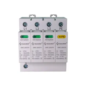 GuardWell High Quality GNC-20-275-3P+N 20Ka 275V Digital Home Voltage Protector Electrical Surge Protector SPD