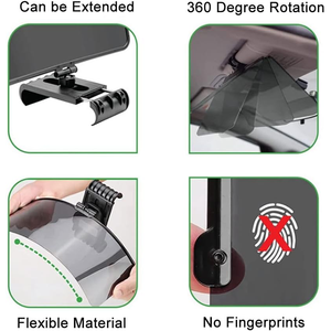 Extensor de Visera Polarizado para Auto con Instalación Automática, Protección UV400 contra Deslumbramiento, Nieve y Rayos UV - Product Image 6