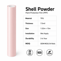 Film de protection de véhicule (PPF) en TPU aliphatique de la série Shell Pink Crystal, auto-réparant, anti-jaunissement, hydrophobe, vente en gros, couleurs variées