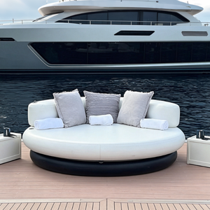 Canapé circulaire flottant de qualité marine, résistant aux UV, avec technologie Drop Stitch, <span class=keywords><strong>lit</strong></span> de détente gonflable pour la plage et le camping - Product Image 4