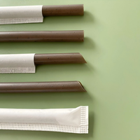 Pailles à boire compostables en café moulu, sans PFAS, sans BPA, écologiques, taille, longueur et diamètre personnalisables pour cafés, bubble tea, fêtes