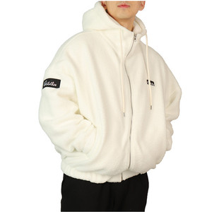 New Arrival Plus Size <b>Men</b> Sherpa Fleece <b>Pullover</b> Sweater Personalized Hooded Zip up Winter Jacket Coat - Product Image 4