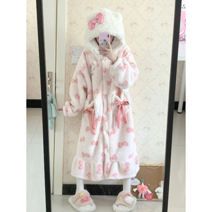 KT camicia <span class=keywords><strong>da</strong></span> <span class=keywords><strong>notte</strong></span> in pile di corallo felpata <span class=keywords><strong>da</strong></span> <span class=keywords><strong>donna</strong></span> autunno inverno pigiami ispessiti per la casa abbigliamento <span class=keywords><strong>da</strong></span> <span class=keywords><strong>notte</strong></span> - Product Image 6