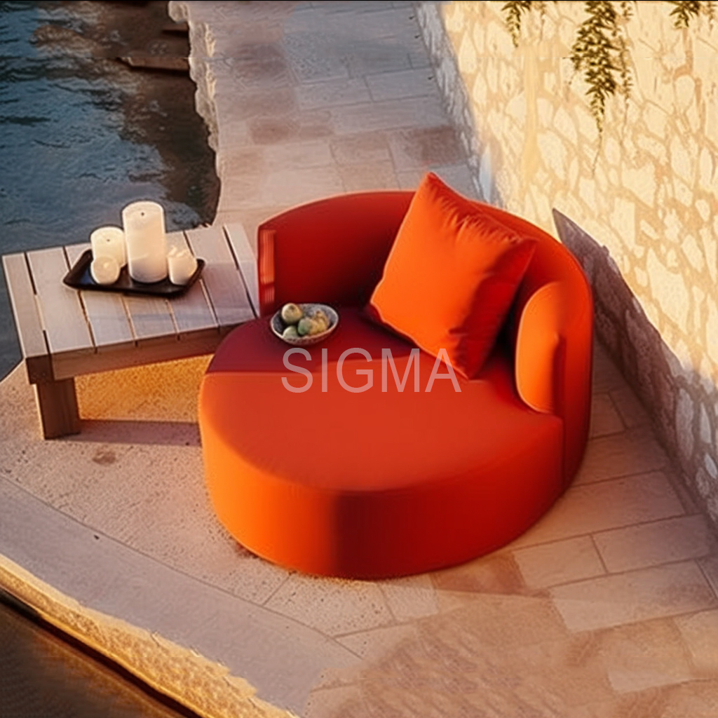 New design outdoor patio furniture all weather uv resistant fabric aluminum garden sofa
