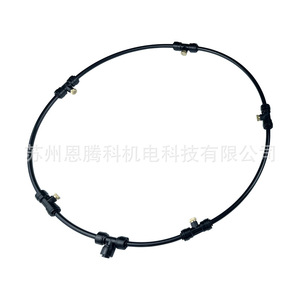 Boquilla de pulverización en anillo para ventilador, 10m, 5 cabezales, con válvula de bola y conector de plástico para enfriamiento y humidificación, instalación en techo - Product Image 5