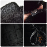 Sombrero con orejeras de piel de visón auténtica de invierno, gorras de trampero de cuero auténtico para hombres, sombreros de piel de invierno de zorro Natural Ushanka ruso