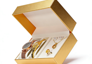 Orange Rectangle Jewelry <b>Box</b> Leatherette Inner Faux Leather Protective Snap Closure Watch Storage Case - Product Image 4
