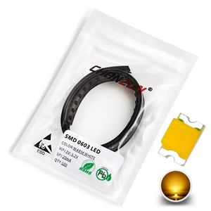 Chanzon 0603 1608 SMD ไฟ LED ปล่อยไดโอดชิปลูกปัดสีขาวอบอุ่นสีแดงสีเขียวสีฟ้าสีเหลืองสีส้มยูวีสีชมพู RGB Micro 3V SMT - Product Image 6