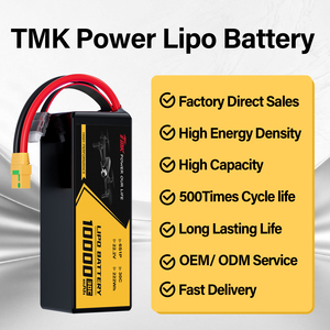 TMK 맞춤형 <span class=keywords><strong>RC</strong></span> 드론 리포 배터리 <span class=keywords><strong>10000mAh</strong></span> 22.2V 6S1P 30C 연속 방전 반고체 배터리 UAV 400Wh/kg 500-사이클 CE - Product Image 5