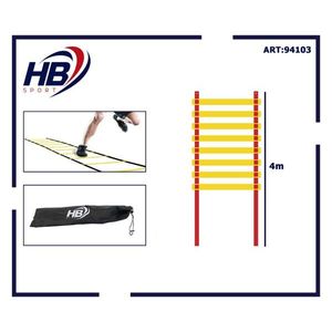 848-23 Yellow Football Training <b>Ladder</b> 4.8 Meters <b>Agile</b> Reaction & Coordination Equipment - Product Image 1
