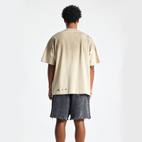 T-shirts oversize streetwear 250 GSM délavés à l'acide, personnalisables avec logo, en coton à manches courtes, imprimés, pour hommes
