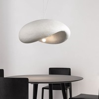 Lampe Suspendue Wabi Sabi Nuage Créatif en Résine, Style Japonais, Décor Nordique, LED E27, pour Salon et Salle à Manger