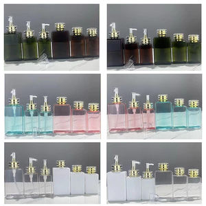 Botellas de Plástico PETG Cuadradas Hengjian con Pulverizador, en Varios Tamaños, en Rosa, Marrón y Blanco, para Crema Hidratante y Espuma para el Cabello - Product Image 6