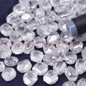 2-3 carat industrial laboratório crescido diamante bruto sem corte redondo diamante hpht comprador áspero diamante para anéis
