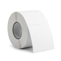 Rouleau d'étiquettes adhésives thermosensibles avec couche de finition, 4x4 pouces (100*100mm), blanc, résistant à l'eau et à l'huile, papier autocollant thermique écologique