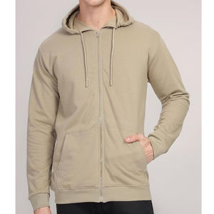 Échantillon gratuit Fabricant de sweats à capuche épais en éponge française Sweats à capuche unis zippés pour hommes de haute qualité en coton molletonné - Product Image 2