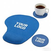 Alas Mouse Karet Anti-Slip Custom Logo Grosir dengan Penyangga Pergelangan Tangan untuk PC Laptop Kantor Bisnis Hadiah Promosi Alas Meja Mousepad