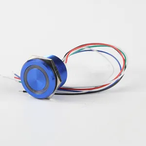 waterproof 22mm noramlly open micro tri-color 3v led pushbutton switch for mercedes benz